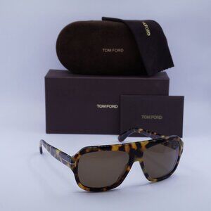 Tom Ford Omar FT0465 56J Aviator Sunglasses - Havana/Roviex